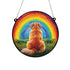Golden Retriever Rainbow Bridge Stained Glass Effect Suncatcher